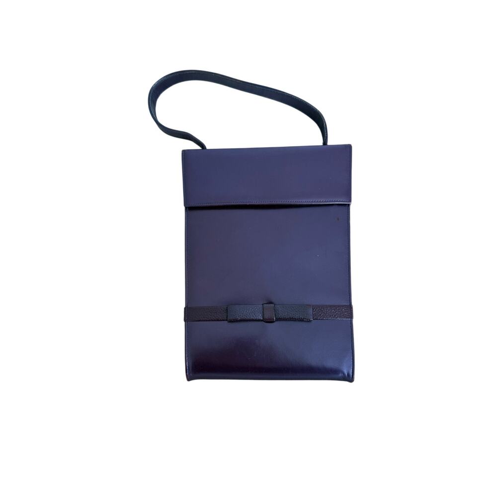 Vintage Lennox Bags Purple Patent Leather Shoulder Bag with Mirror & Comb